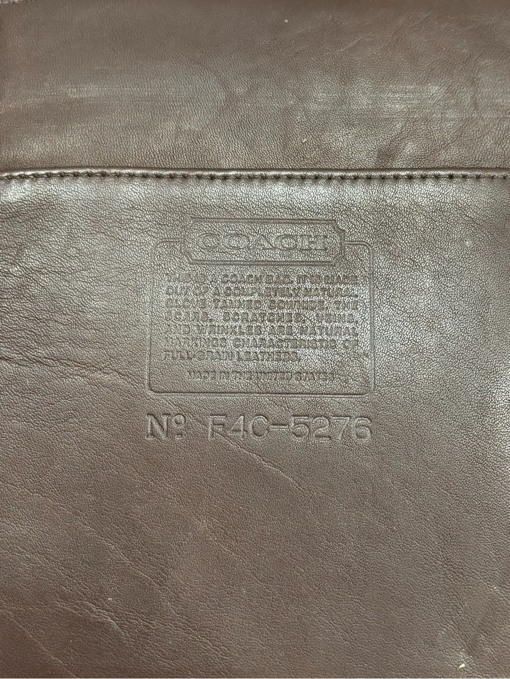 Vintage Coach Legacy Leather Briefcase Messenger Bag Brown USA Made F4C-5276